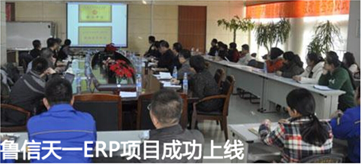 鲁信天一ERP项目成功上线情况