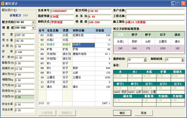 混凝土ERP配比设计