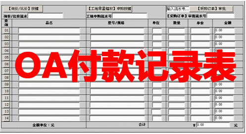 OA付款记录表