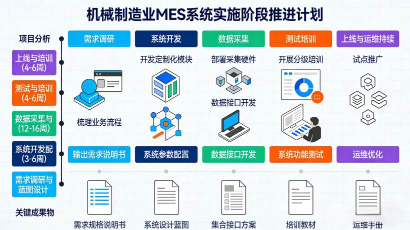 机械制造业行业MES系统的实施步骤 机械制造业行业MES系统的实施步骤
